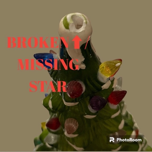 17.5in Ceramic Light Up Christmas Tree vintage ceramic christmas  tree X-Mas vtg - Picture 7 of 15